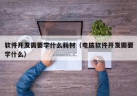 软件开发需要学什么耗材（电脑软件开发需要学什么）