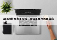 app软件开发多少钱（微信小程序怎么做店铺）