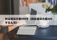 网站建设方案800字（网站建设方案800字怎么写）