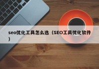 seo优化工具怎么选（SEO工具优化软件）