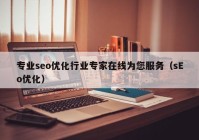 专业seo优化行业专家在线为您服务（sEo优化）