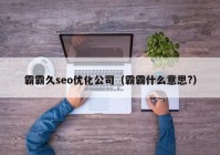 霸霸久seo优化公司（霸霸什么意思?）