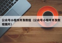 公众号小程序开发教程（公众号小程序开发教程图片）