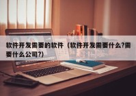 软件开发需要的软件（软件开发需要什么?需要什么公司?）