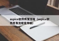 aspice软件开发流程（aspice软件开发流程宣传稿）