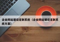 企业网站建设定制系统（企业网站建设定制系统方案）