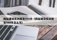 网站建设实训报告500字（网站建设实训报告500字怎么写）