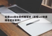 百度seo优化软件哪家好（百度seo快速排名优化软件）