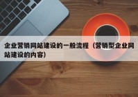 企业营销网站建设的一般流程（营销型企业网站建设的内容）