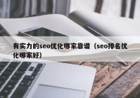 有实力的seo优化哪家靠谱（seo排名优化哪家好）